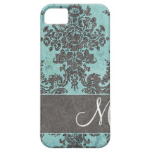 Vintage Damask Pattern with Monogram