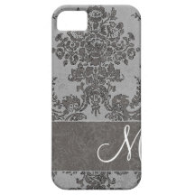 Vintage Damask Pattern with Monogram