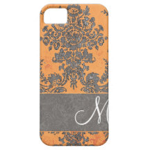 Vintage Damask Pattern with Monogram