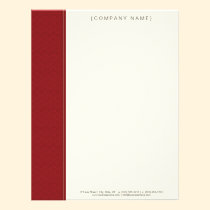 Vintage Damask Red Customized Designer Letterhead letterhead