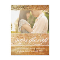 Vintage Damask Save the Date Postcard