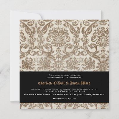 vintage damask wedding invite by DreamLiveLoveLaugh