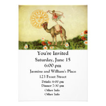 Vintage Dancer on a Camel Personalized Invite