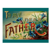 Vintage Dear Father Post Card