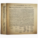Vintage Declaration of Independence Binder