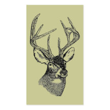 Vintage deer art graphic business card templates