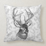Vintage deer art graphic pillows