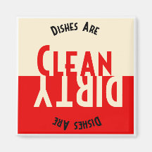 Vintage Design Dishwasher Square Magnet