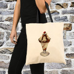 Vintage Dessert; Ice Cream Sundae with Cherry Bag
