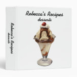 Vintage Dessert; Ice Cream Sundae with Cherry Vinyl Binders