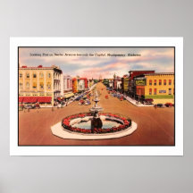 Vintage Dexter Avenue, Montgomery AL Poster