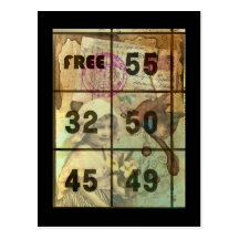 Vintage Digital Collage Postcard