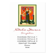 ~ vintage d'illustration de mode de ~ de belle de  cartes de visite professionnelles