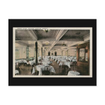 Vintage Dining Room Greater Detroit Steamship Post Card