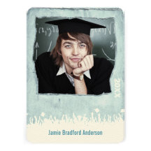Vintage Distressed Poster Style Grunge Graduation Personalized Invitation
