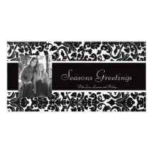 Vintage Divine Damask Picture Card