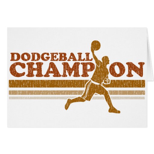 Vintage Dodgeball Champion Greeting Card