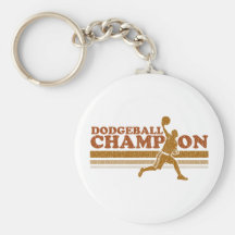 Vintage Dodgeball Champion Key Chain