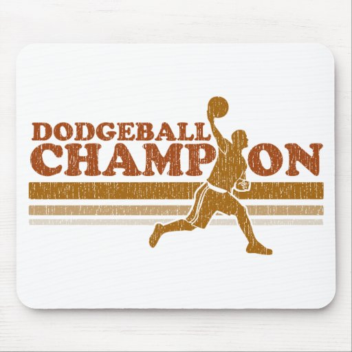 Vintage Dodgeball Champion Mouse Pads