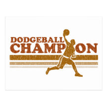 Vintage Dodgeball Champion Postcard