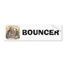 Vintage Dog Bouncer Bar Bumper Stickers