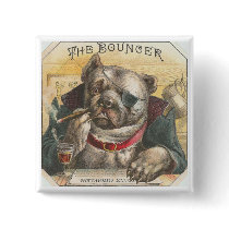 Vintage Dog Bouncer Bar Pinback Button