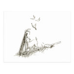 Vintage Dog Drinking Dripping Water Post Cards