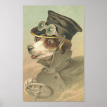 Vintage Dog Driver Poster