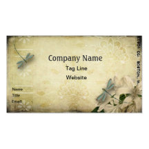 Vintage Dragonfly Business Card Template