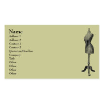 Vintage Dress Form Business Card Template