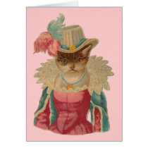 Vintage Dressed Up Cat Greeting Cards
