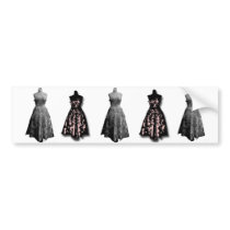 Vintage Dresses Stickers Bumper Stickers