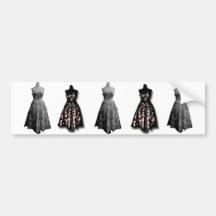 Vintage Dresses Stickers Bumper Stickers