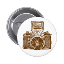 Vintage East German Camera - Brown Button