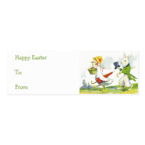 Vintage Easter basket gift tags