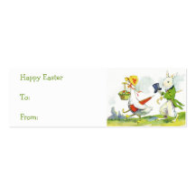 Vintage Easter basket gift tags Business Card Templates