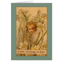 Vintage Easter Blessing Greetings Cards