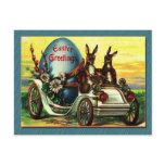 VINTAGE EASTER BUNNIES IN BUGGY TEMPLATE POST CARD