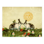Vintage Easter Bunnies Postcard