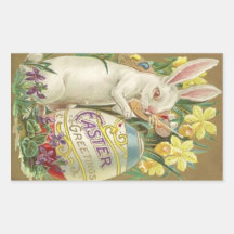 Vintage Easter Bunny Artist Stickers