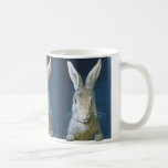 Vintage Easter Bunny, Cute Furry White Rabbit mugs