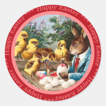 Vintage Easter Bunny Sticker