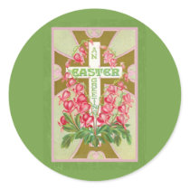 Vintage Easter Card (13) Round Sticker