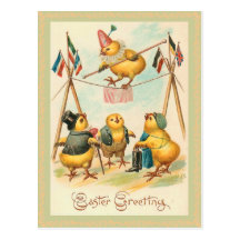 Vintage Easter Chick Postcard