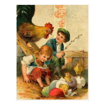 Vintage Easter Chick Postcard