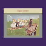 Vintage Easter Chicks Singing Postcard postcards