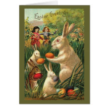 Vintage Easter Egg Hunt Greeting Cards