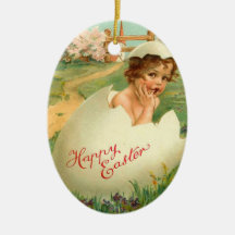 Vintage Easter Egg Ornament