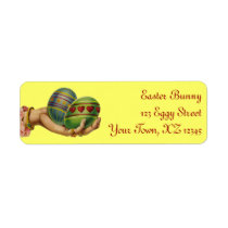 Vintage Easter Eggs Return Address Labels