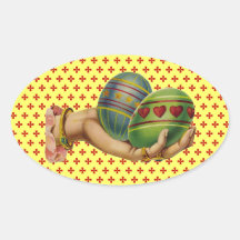 Vintage Easter Eggs Sticker
